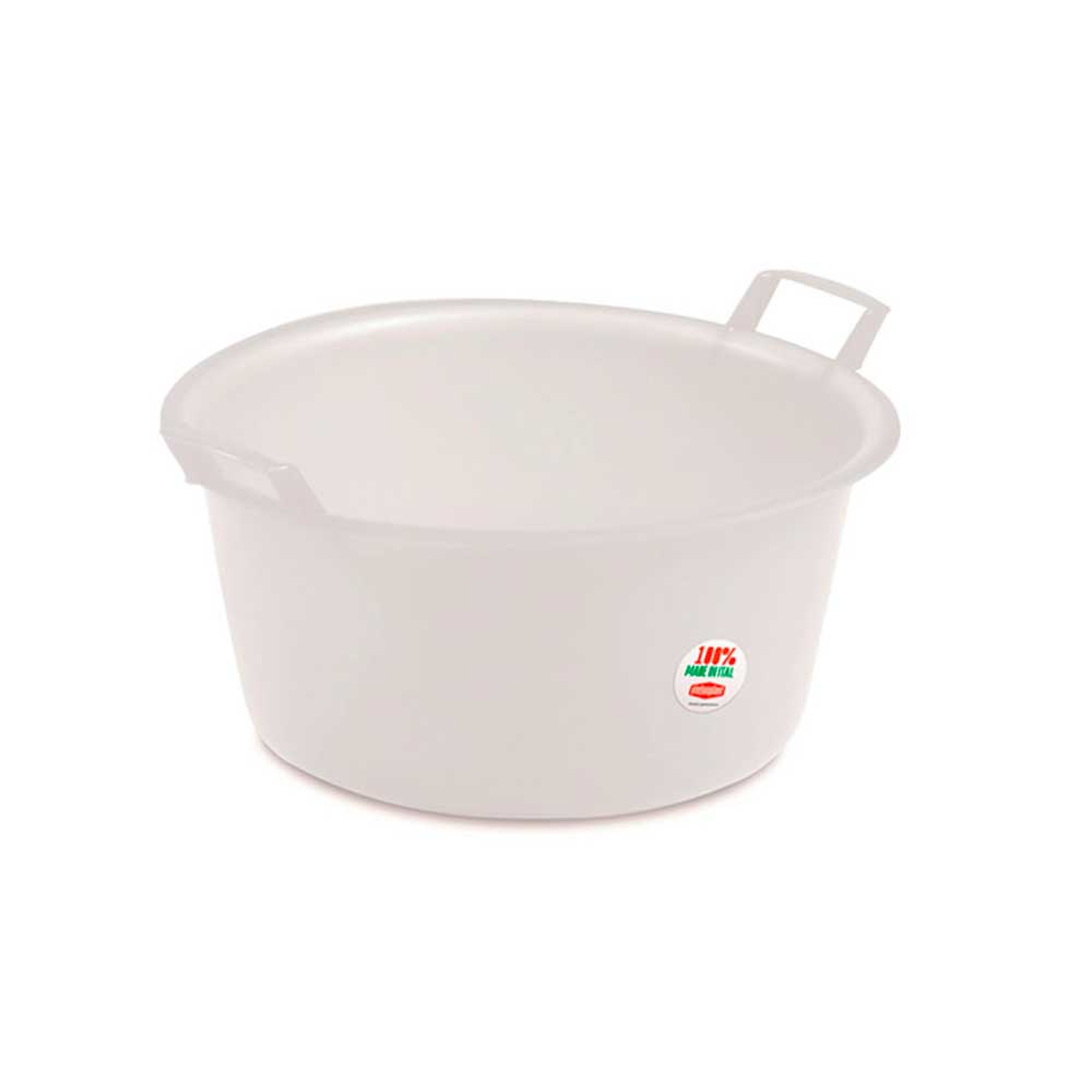 Stefanplast Bacinella Tonda In Plastica Colore Neutro Diametro 45 Cm