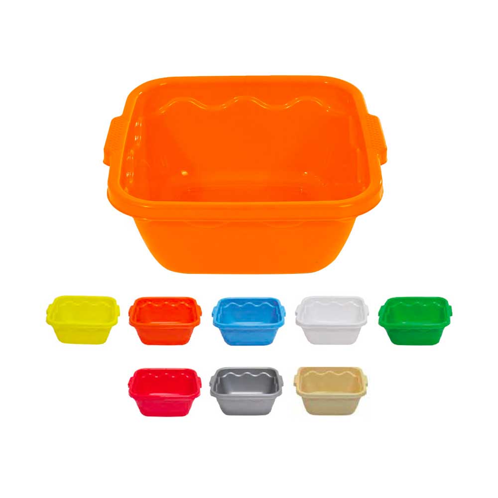 Duplast Bacinella Quadrata Vulcano In Plastica 34X34 Cm - 13 Colori