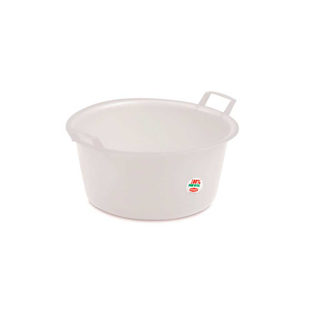 Stefanplast Bacinella Tonda In Plastica Colore Neutro Diametro 35 Cm