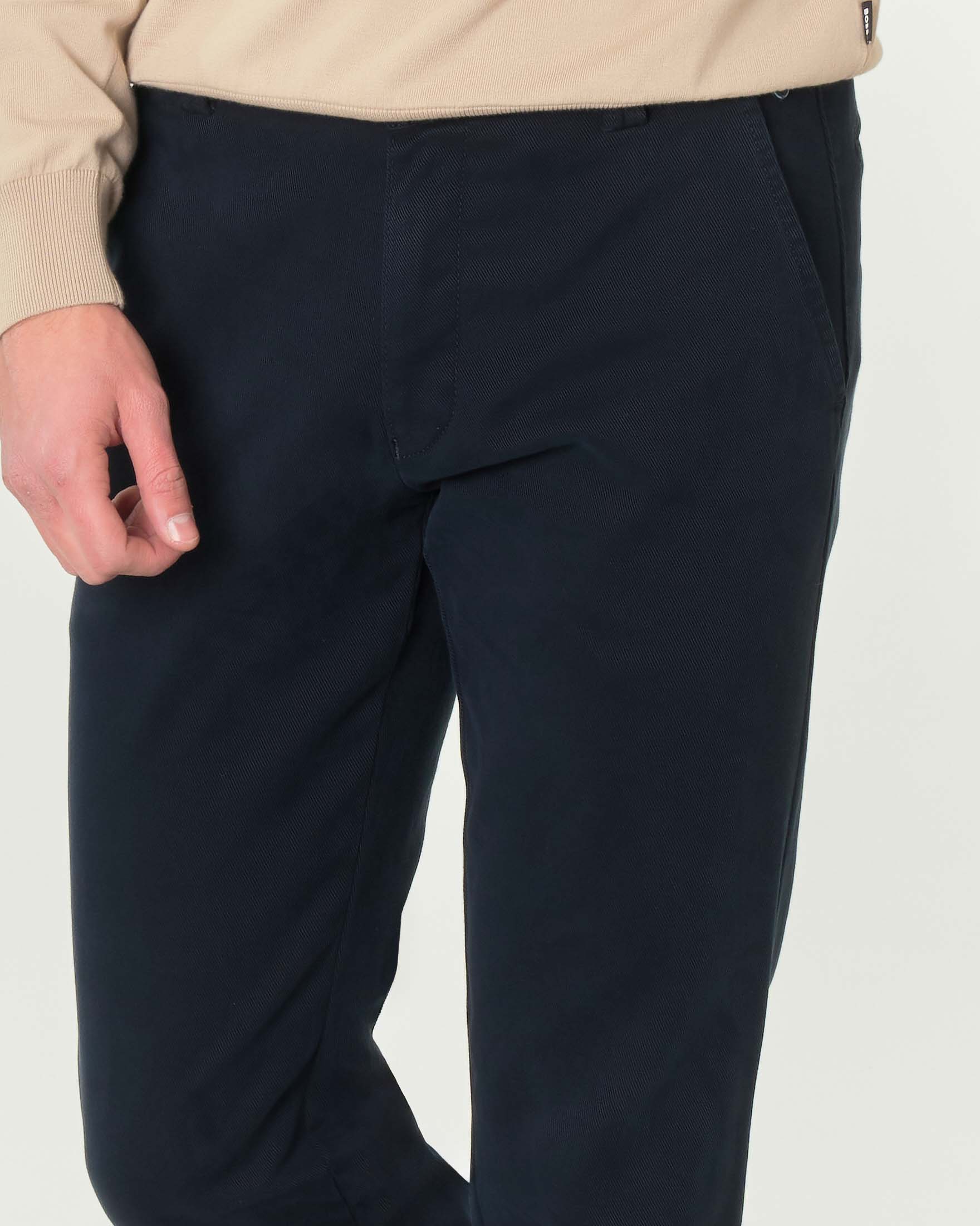 Pantalone Rio blu in drill di cotone stretch a gamba dritta image