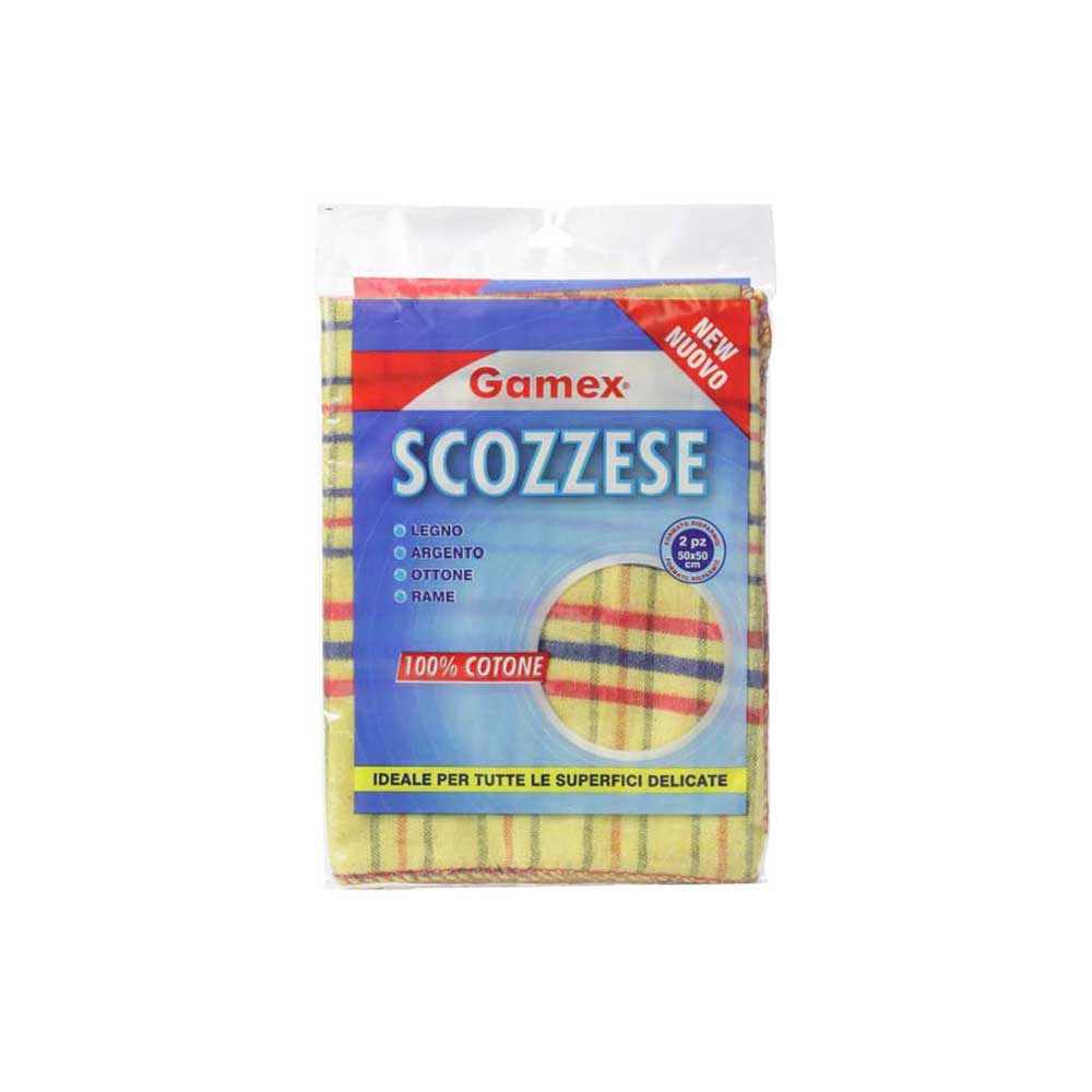 Gamex 2 Panni Scozzese 32 Gr 50X50 Cm 