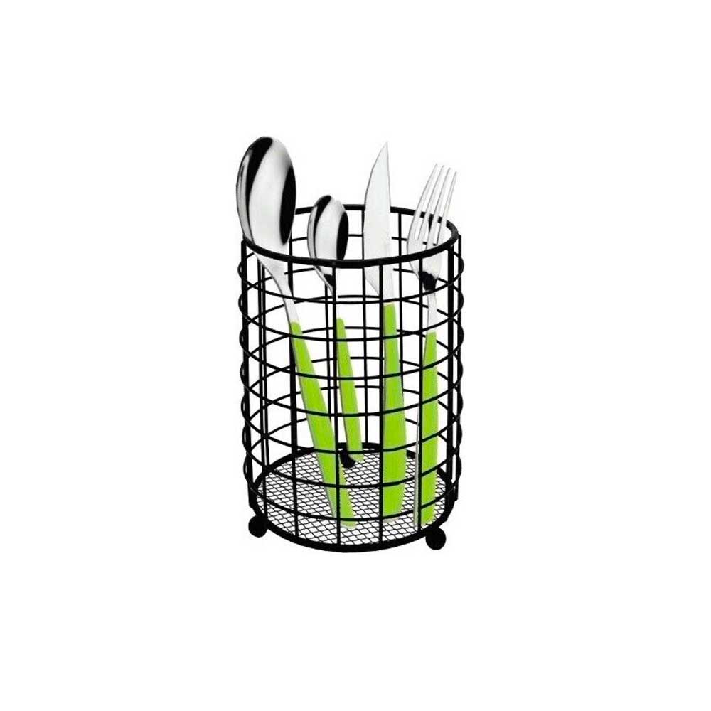 Artex Porta Posate Black Globe In Metallo Colore Nero Diametro 13X18H Cm