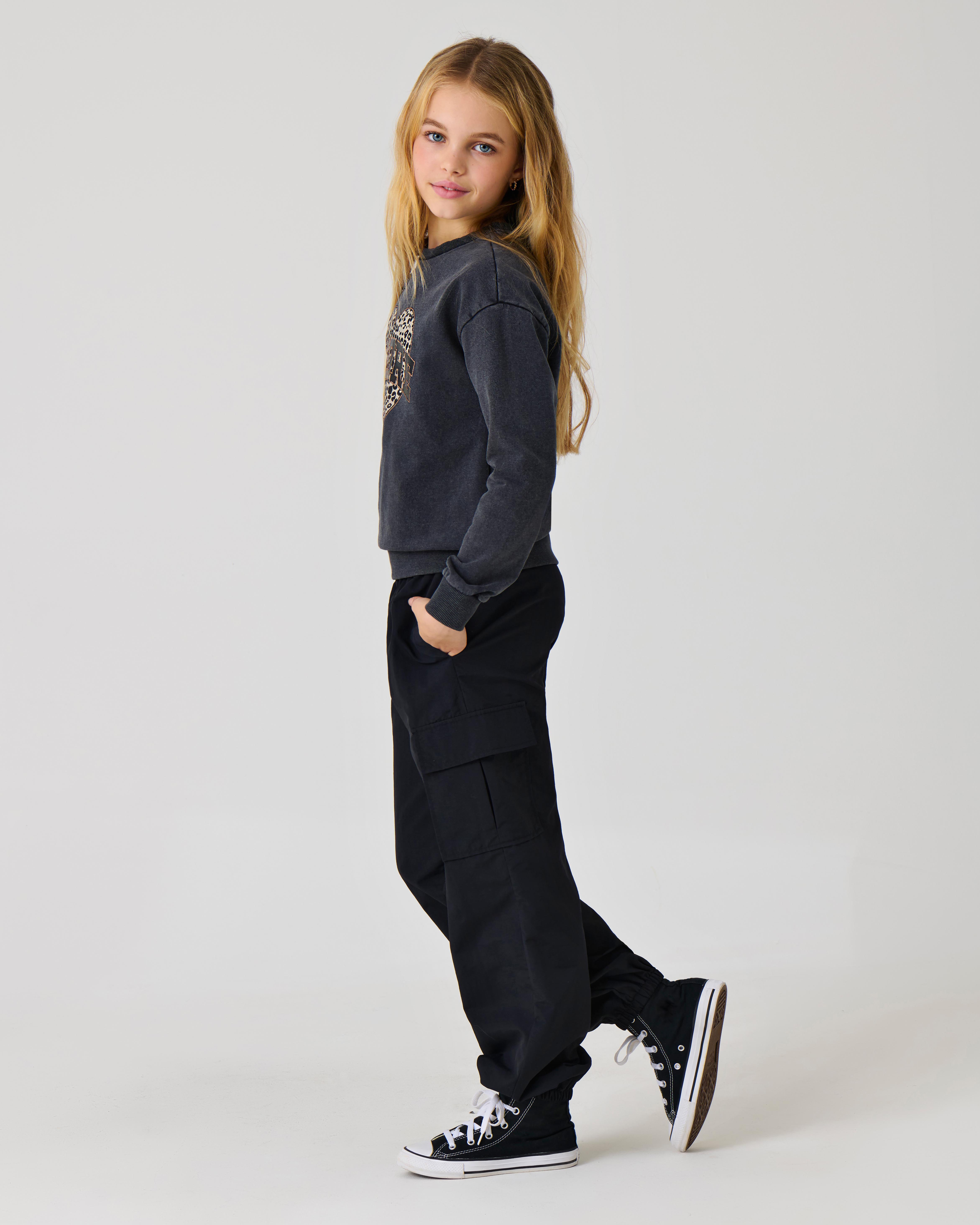 Pantaloni parachute neri