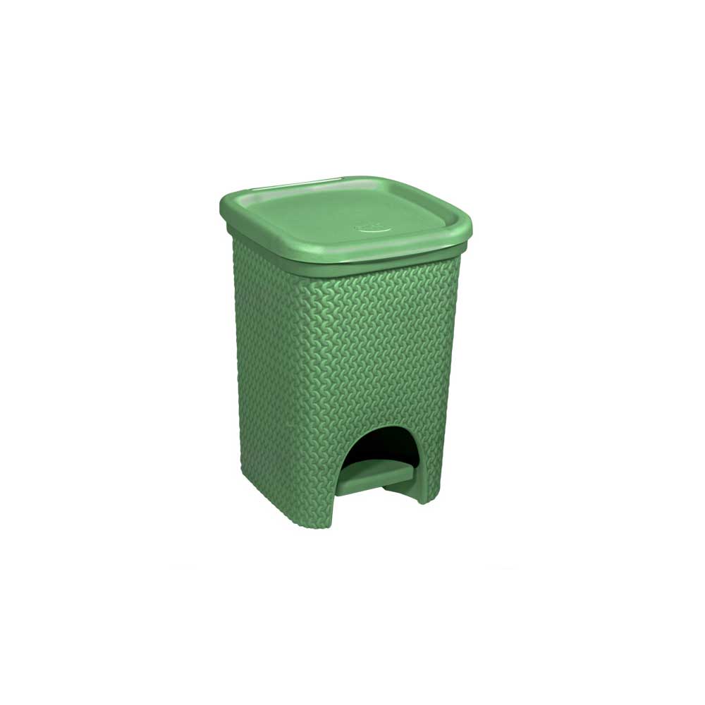 Belli E Forti Pattumiera Intreccio Line In Plastica Colore Verde 6 Lt