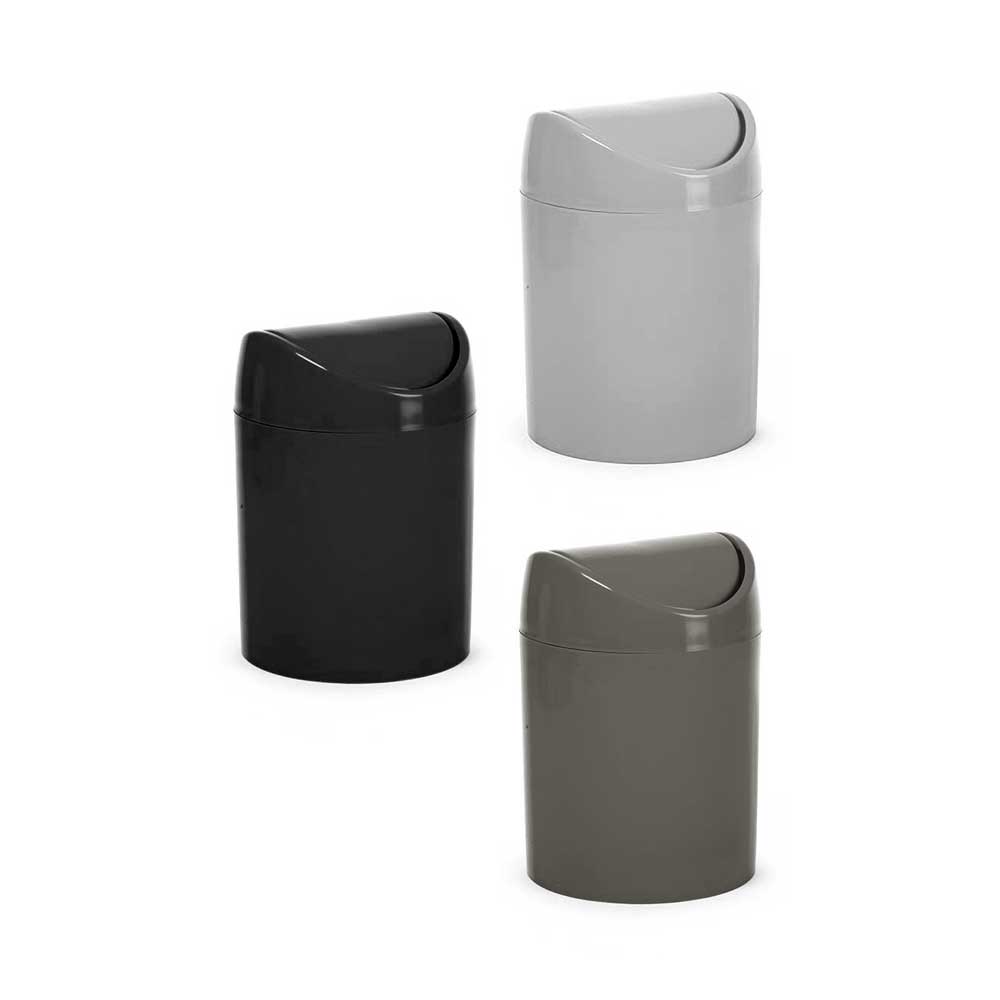 Plastic Forte Pattumiera Tiny Con Coperchio Basculante 1,4 Lt - 3 Colori