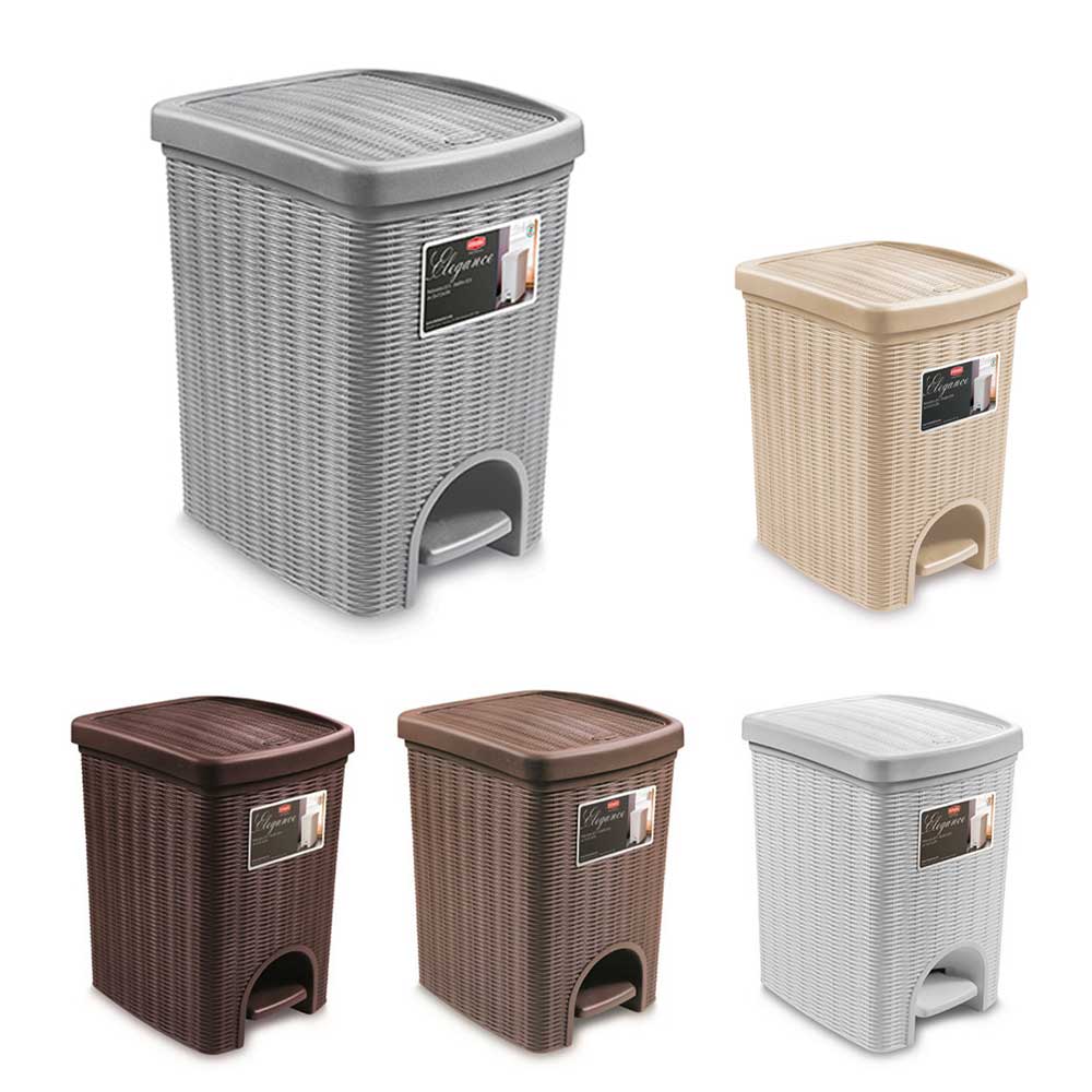 Stefanplast Pattumiera Elegance Effetto Rattan 20 Lt 31X27,5X39H Cm - 5 Colori