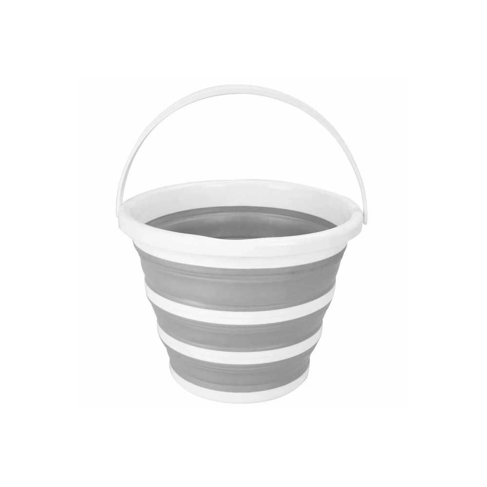 Bellotti Secchio Ripiegabile In Gomma Con Manico Colore Grigio Diametro 32X24H Cm