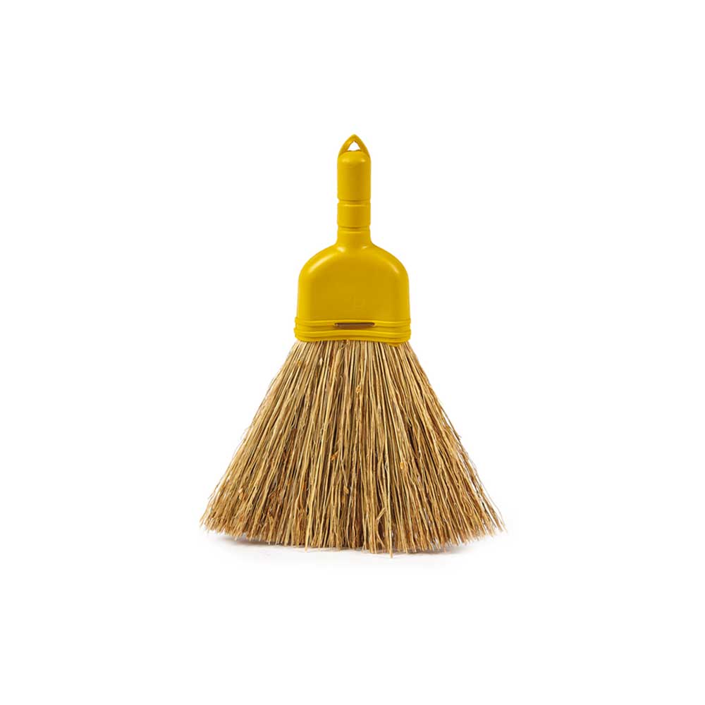 Spazzolcasa Scopa Saggina Con Manico Corto Colore Giallo
