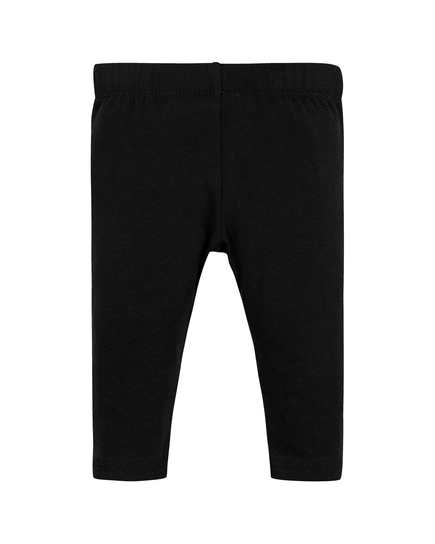 Leggins Calvin Klein nero in cotone stretch con logo image