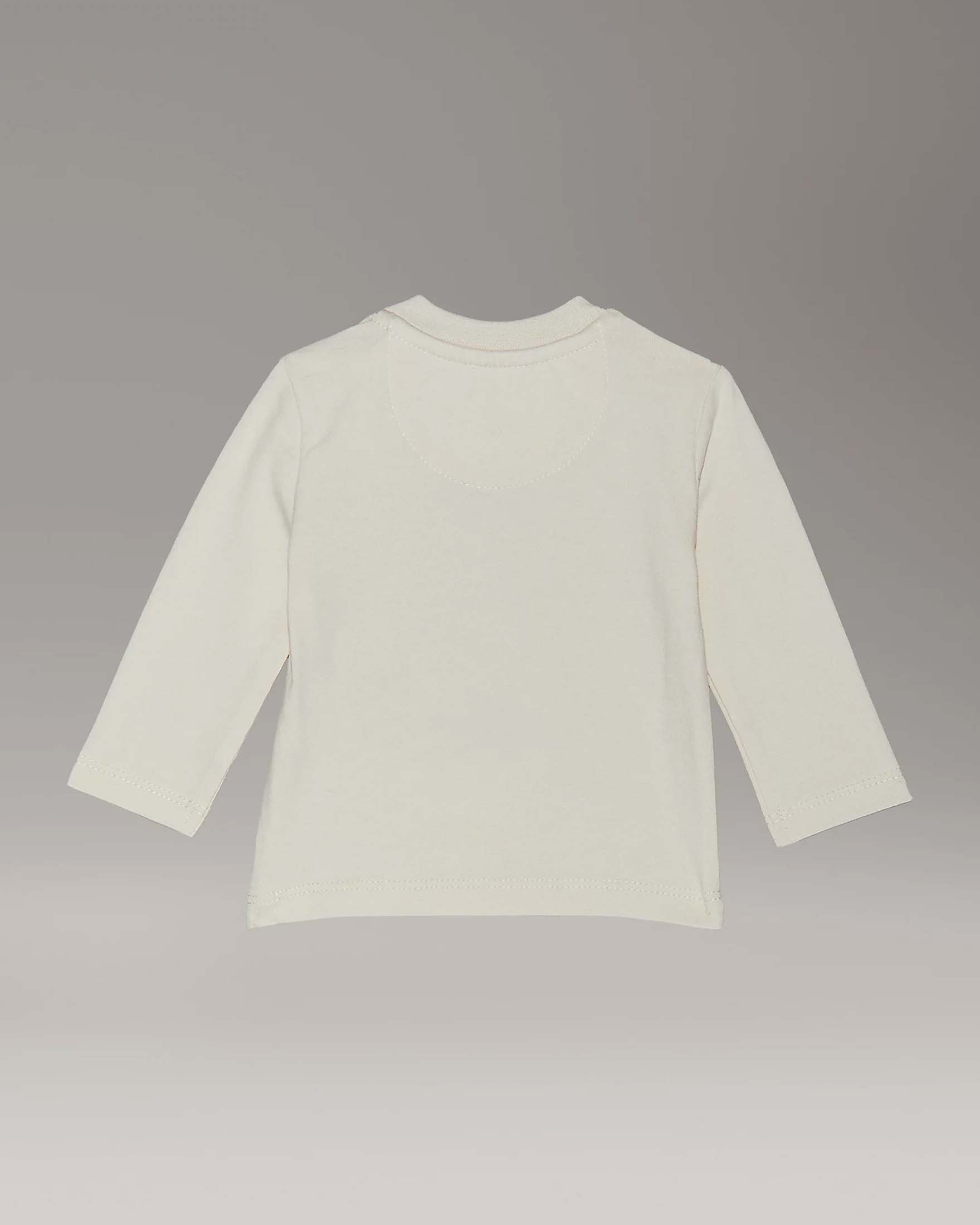 T-shirt Calvin Klein color panna con logo monogram Calvin Klein Jeans image