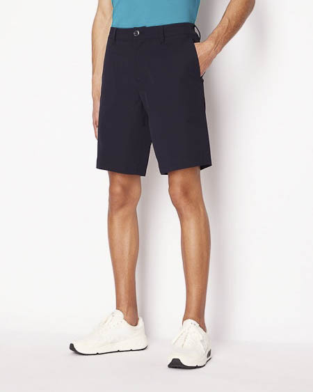 Bermuda chino blu in twill bi-stretch