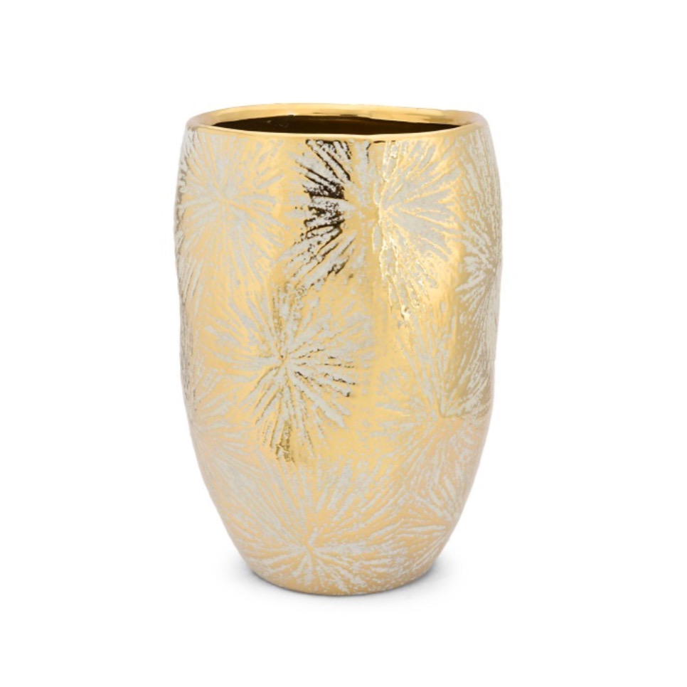 Vaso in Ceramica Soffio M Oro d.17 h.24