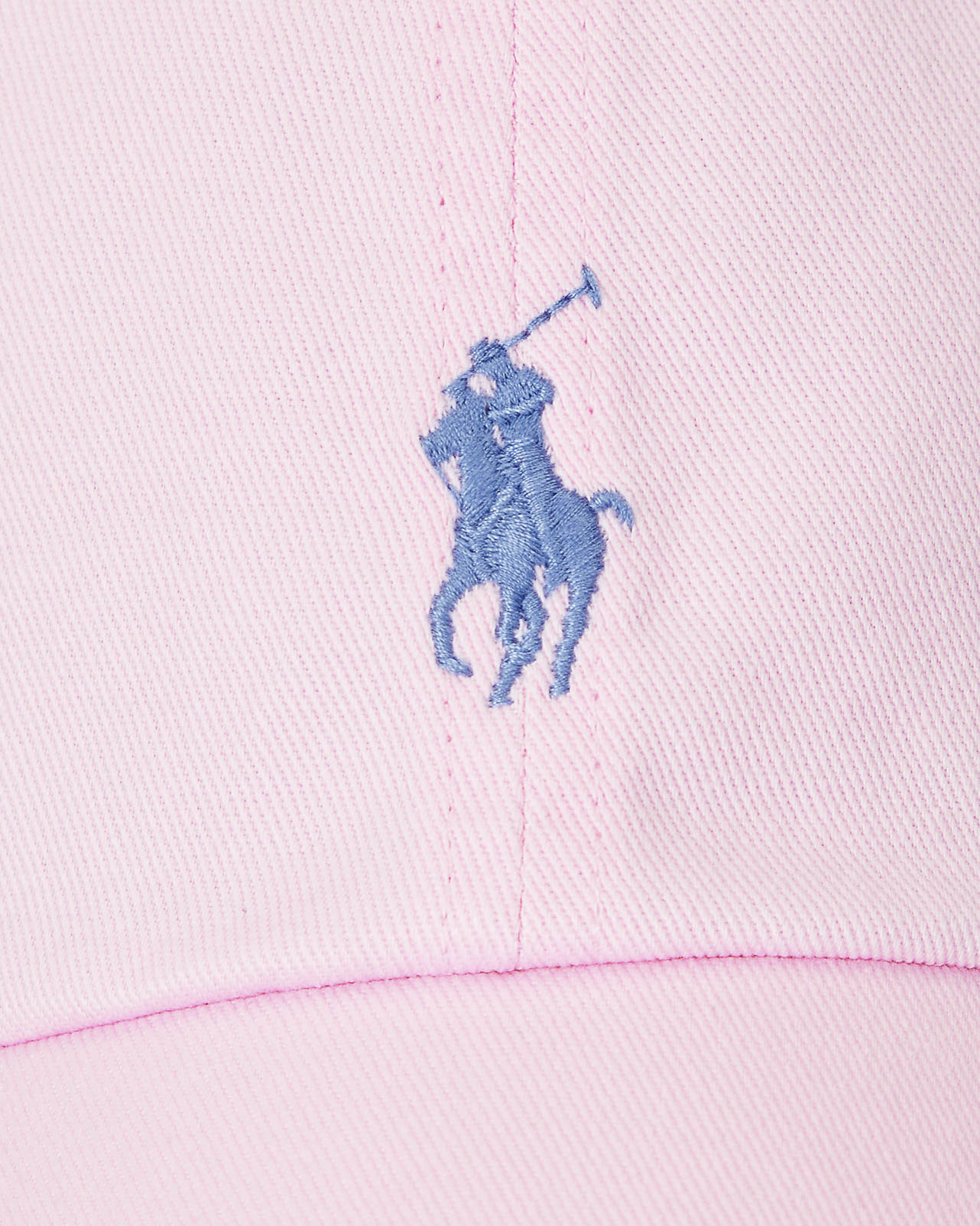Cappellino rosa in cotone con logo ricamato sul frontino a contrasto di colore