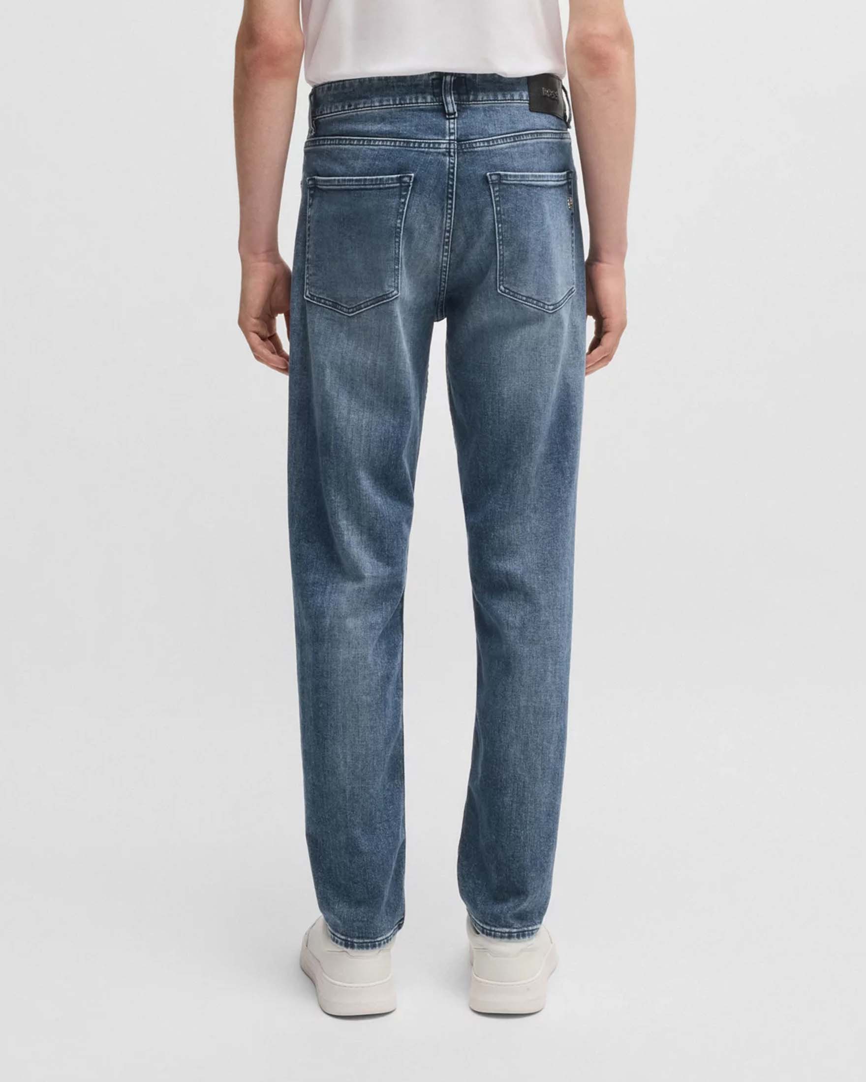 Jeans regular fit Maine lavaggio scuro stone washed in cotone stretch image