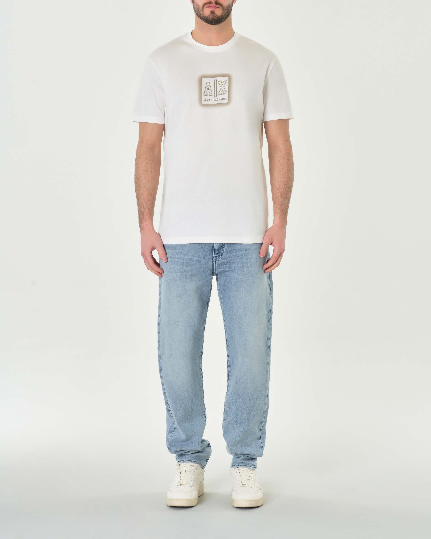 Jeans J13 slim lavaggio chiaro bleach in cotone stretch