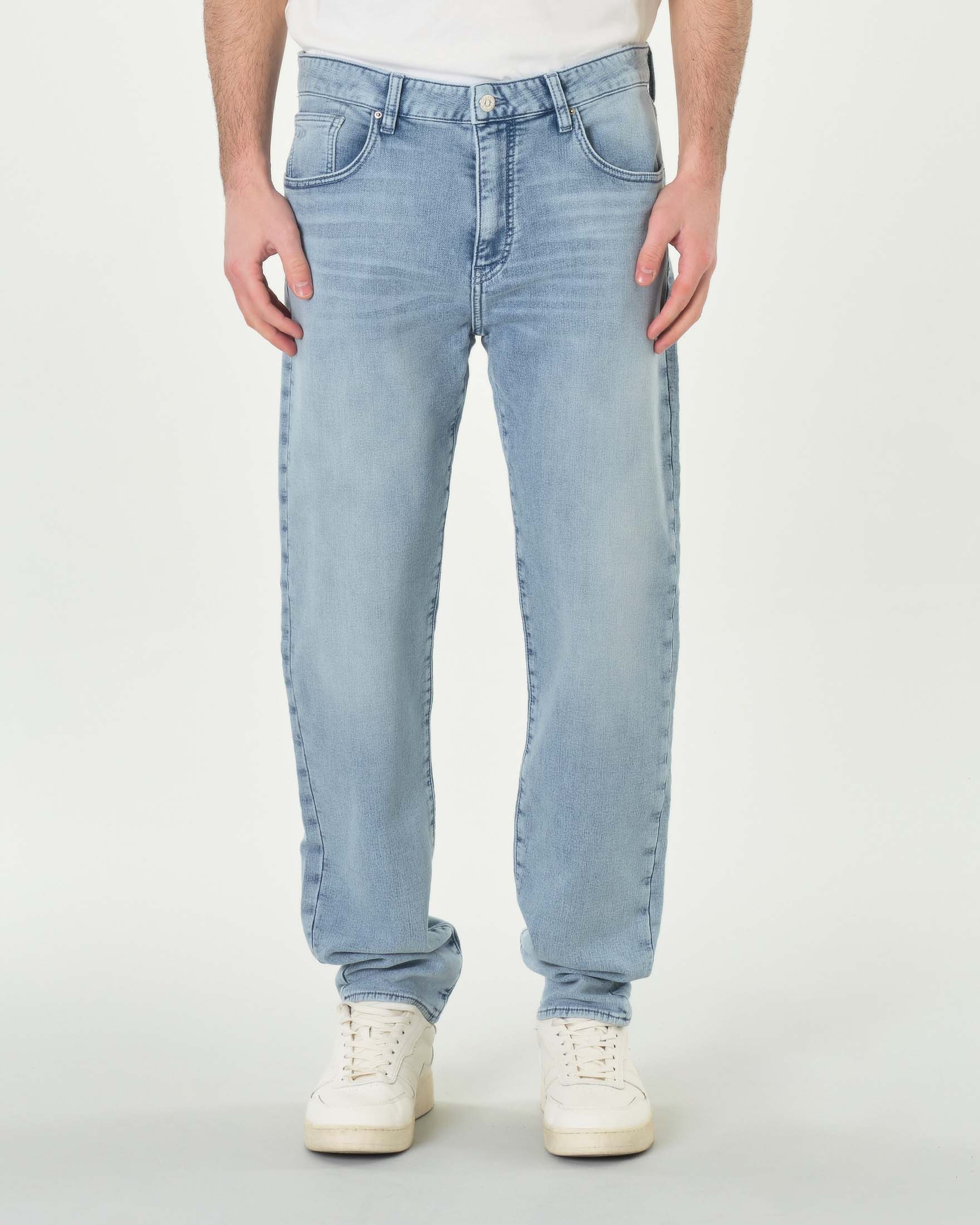 Jeans J13 slim lavaggio chiaro bleach in cotone stretch image