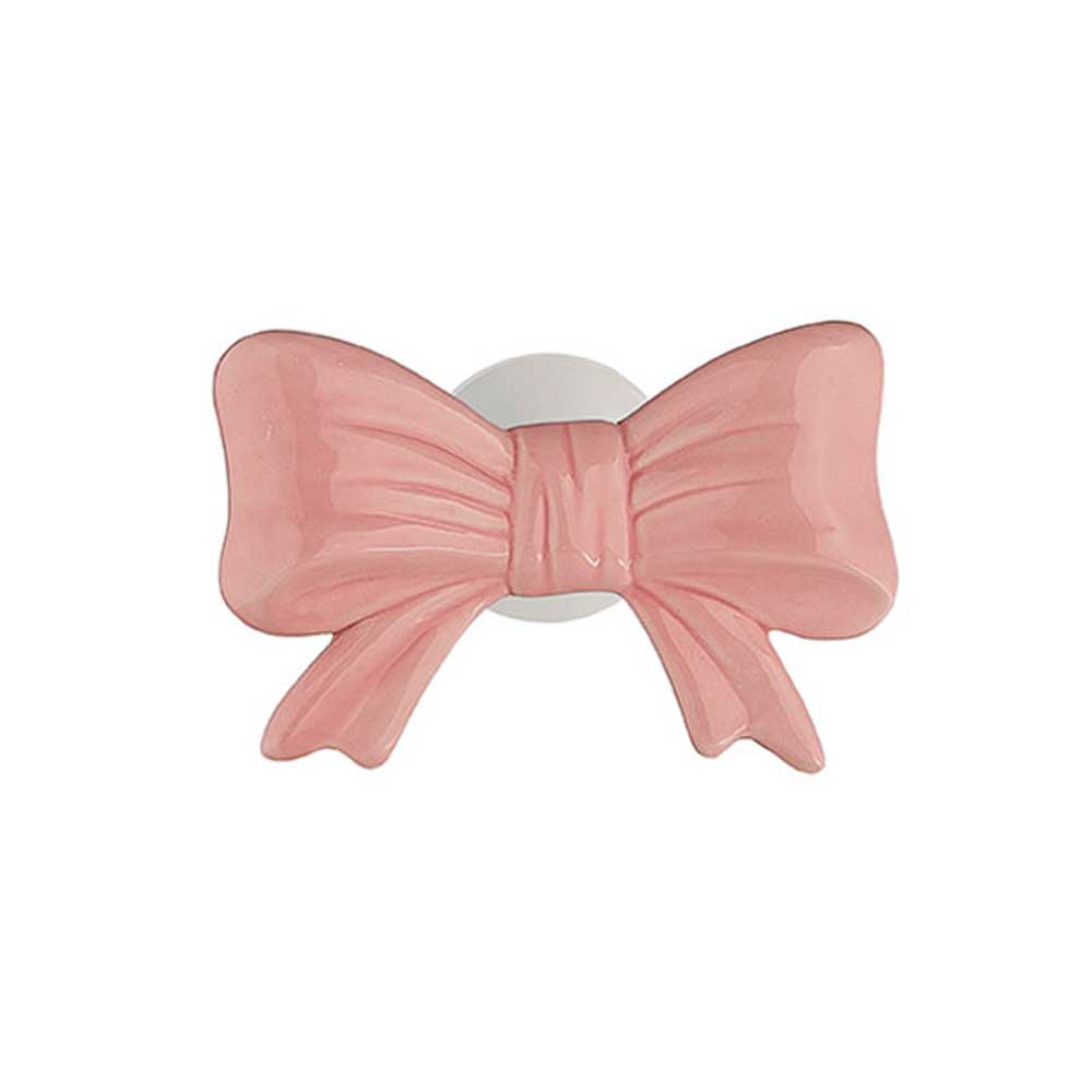 Giardini Di Marzo Fiocco Fermatenda In Ceramica Colore Rosa 19X12,5X14H Cm