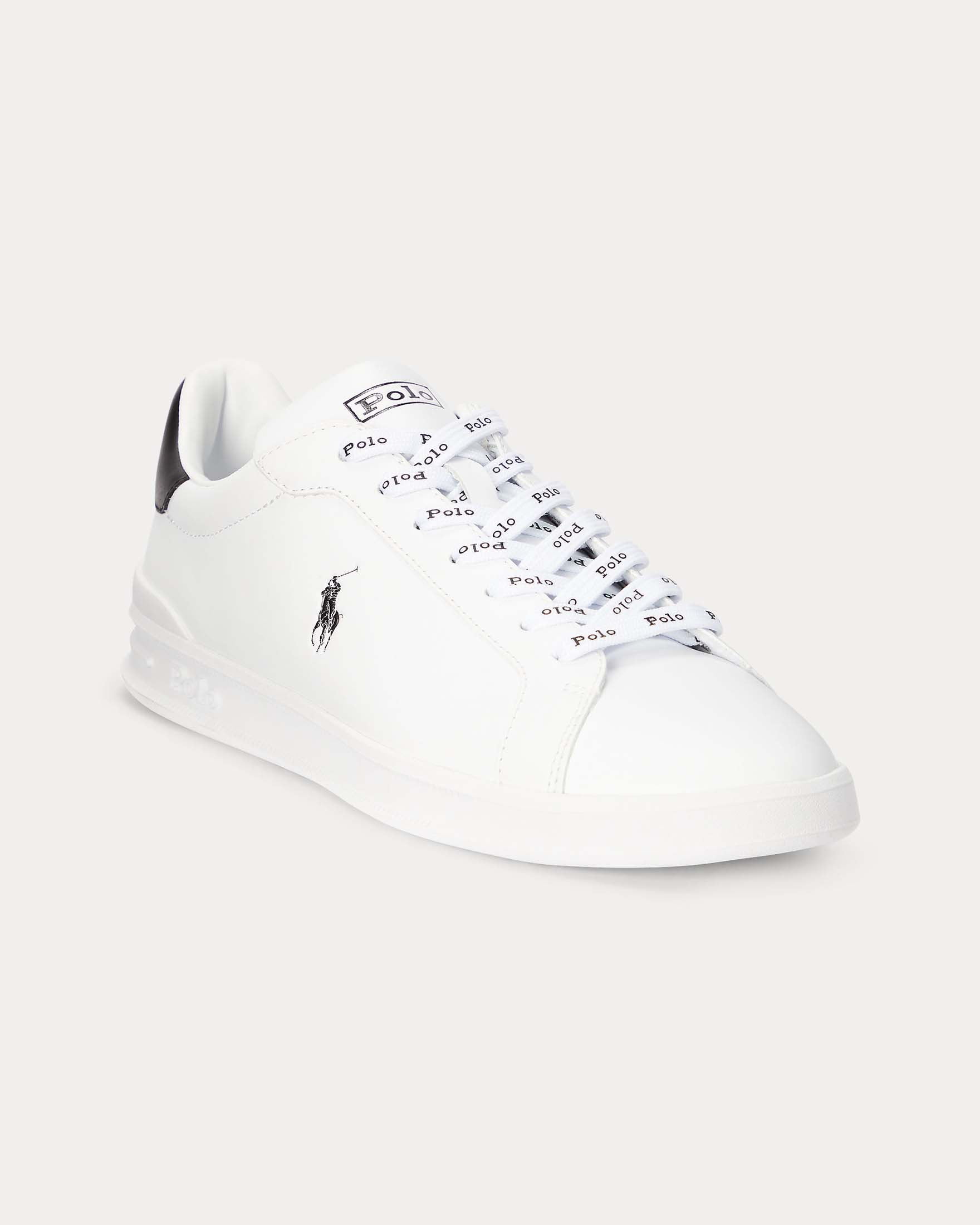 Sneaker Heritage Court II bianca in pelle con dettaglio nero image