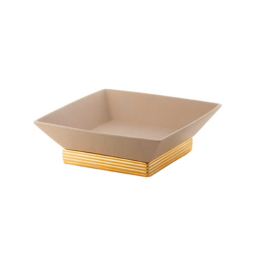 Giardini Di Marzo Centro Tavola Quadrato Colore Beige 29X29X10H Cm