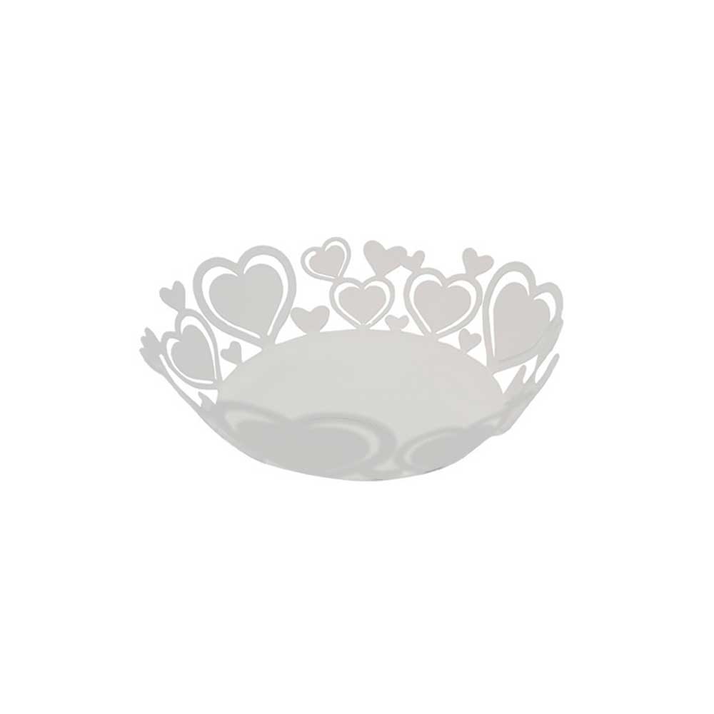 Giardini Di Marzo Svuota Tasche Cuori In Acciaio Colore Bianco Diametro 20X5H Cm