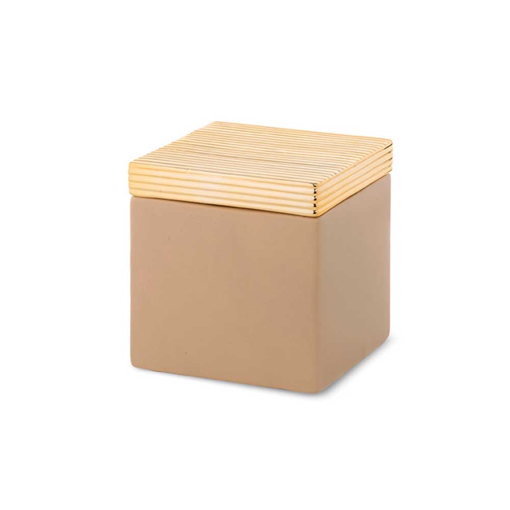 Giardini Di Marzo Scatola Quadrata Colore Beige 15,5X15,5X16,5H Cm