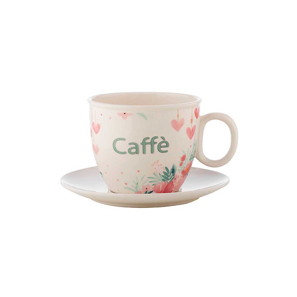 Giardini Di Marzo Tazzone Portacialde Decoro Cuori Diametro 23X16H Cm