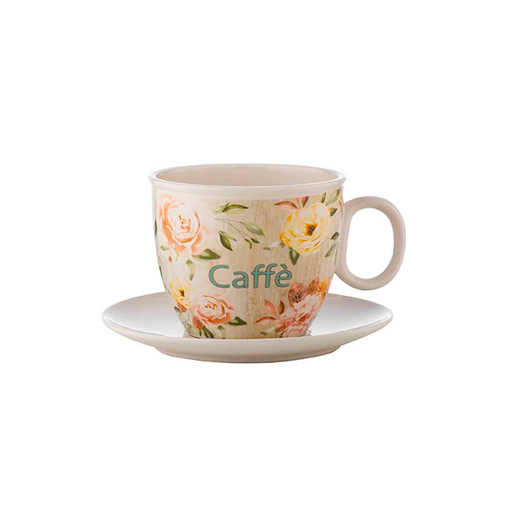 Giardini Di Marzo Tazzone Portacialde Decoro Floreale Diametro 23X16H Cm