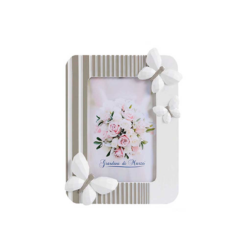 Giardini Di Marzo Portafoto Con Farfalle Colore Grigio 20X25 Cm