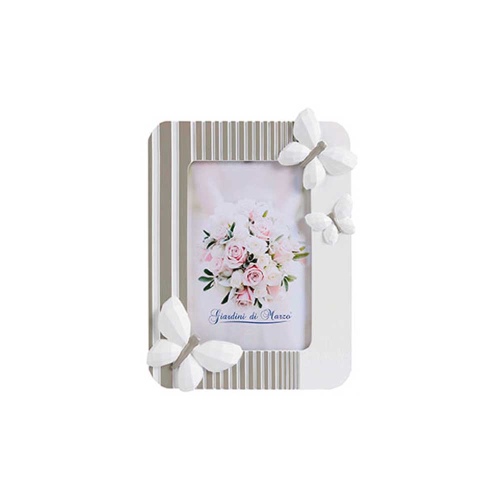 Giardini Di Marzo Portafoto Con Farfalle Colore Grigio 15X20 Cm