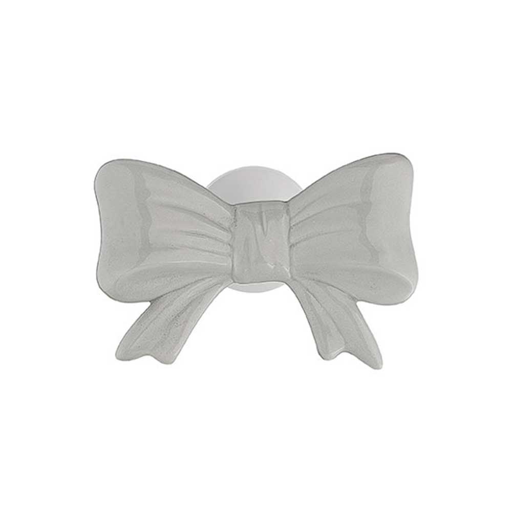Giardini Di Marzo Fiocco Fermatenda In Ceramica Colore Grigio 19X12,5X14H Cm
