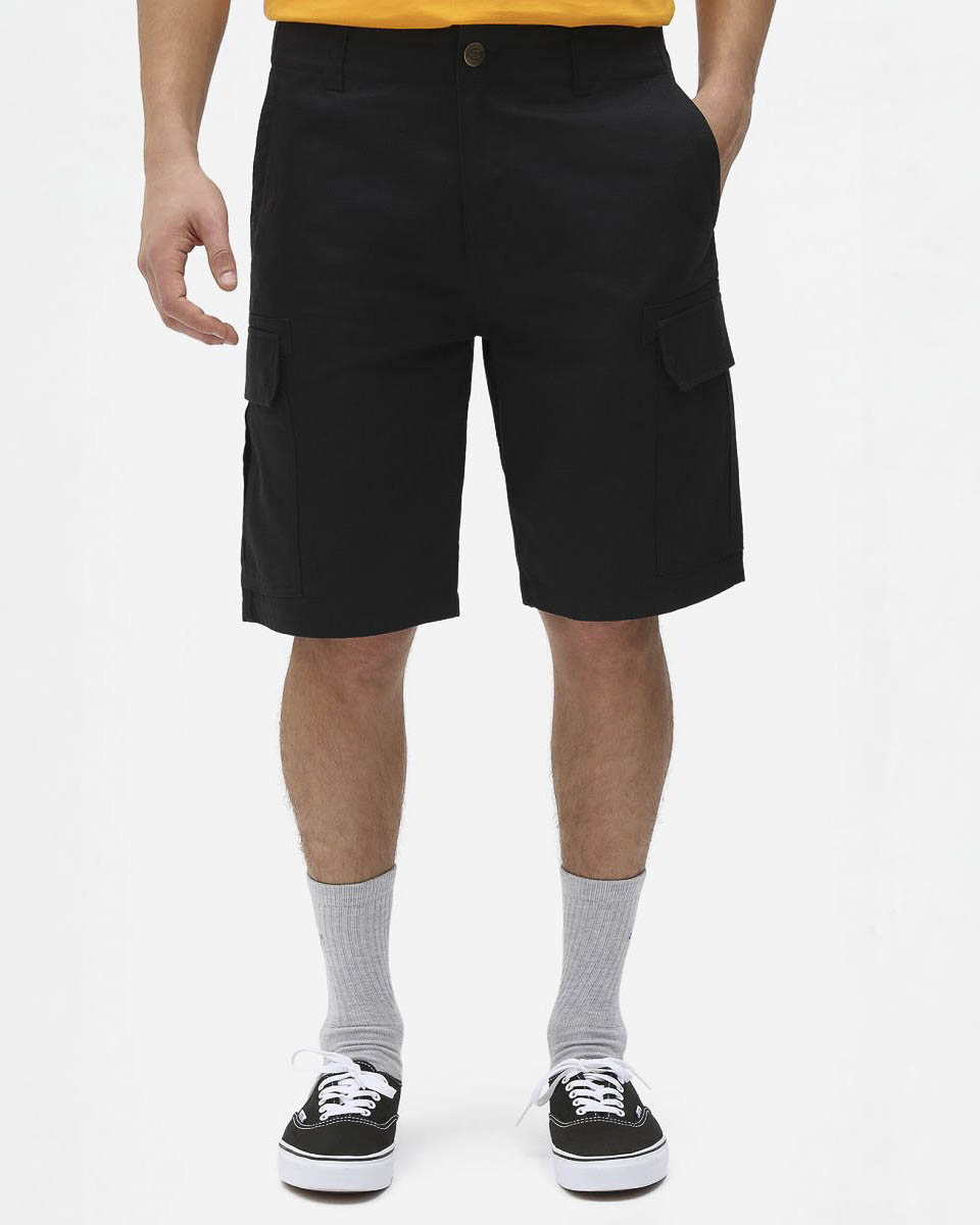 Bermuda cargo nero Millerville in ripstop di cotone
