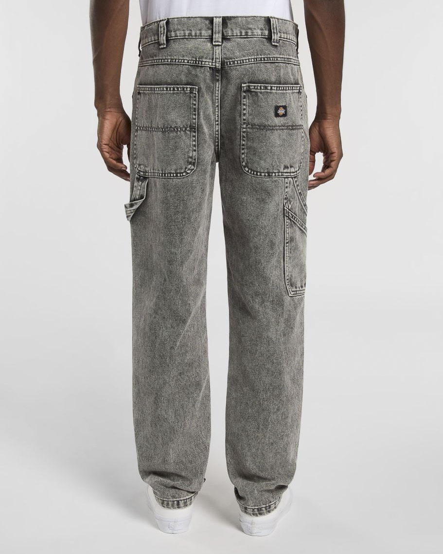 Jeans Work Carpenter in puro cotone lavaggio grigio stone washed