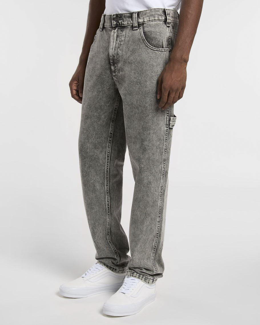 Jeans Work Carpenter in puro cotone lavaggio grigio stone washed