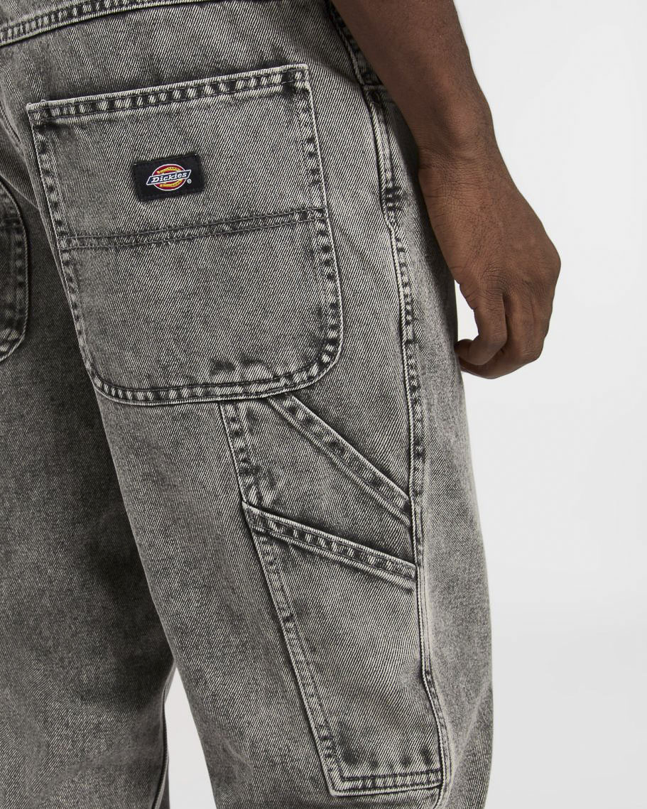 Jeans Work Carpenter in puro cotone lavaggio grigio stone washed