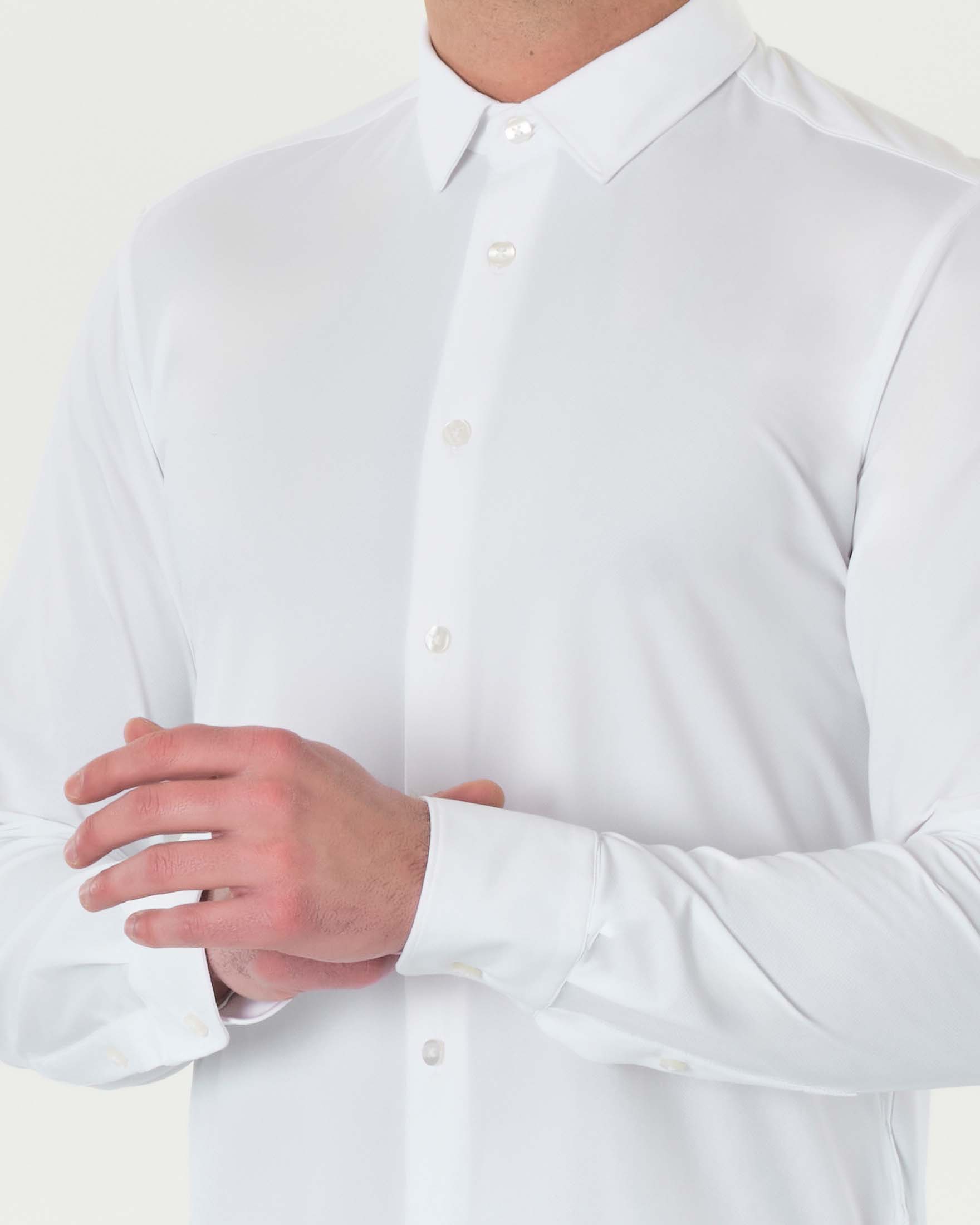 Maglietta Uomo Maniche Lunghe Oxford Con Bottoni – Izod, Bianco, Taglia 16R