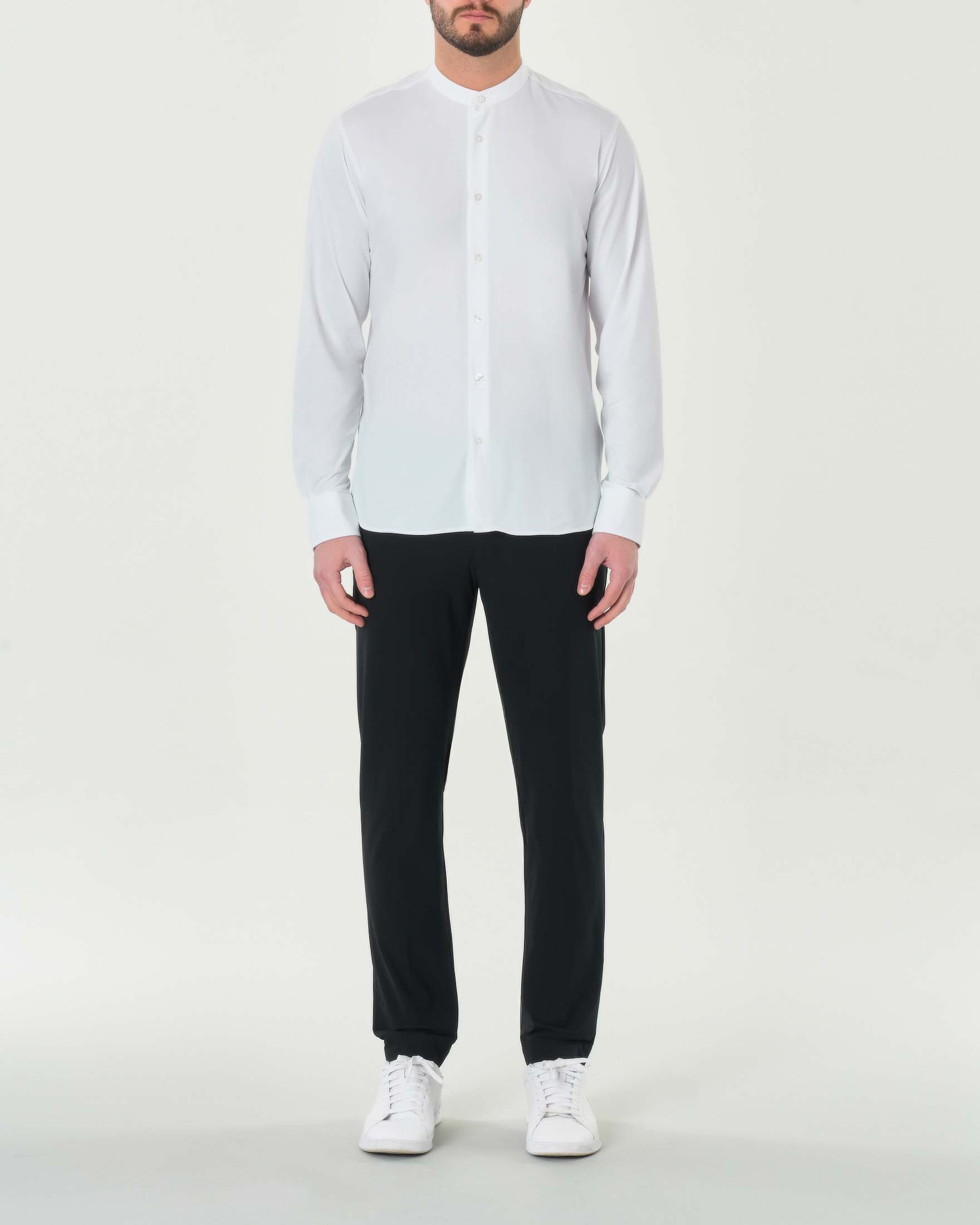Pantaloni chino blu Chino Jo in tessuto tecnico stretch