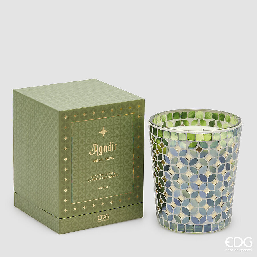 Candela Profumata Agadir Collection Green Utopia d.16 h.18 1400g Edg