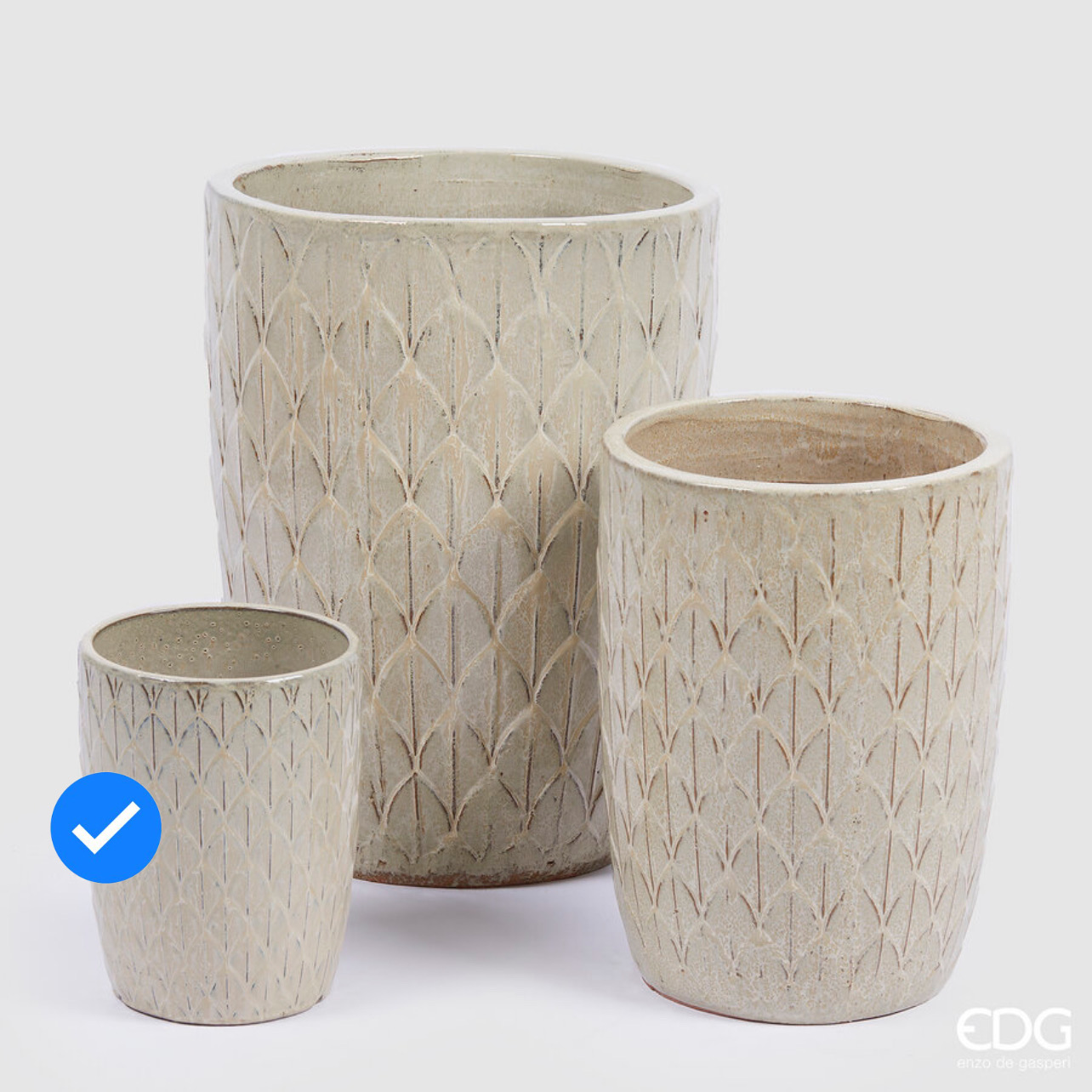 Vaso Glaze Rotondo Scaglie S3 M1 d.19,5 h.26 Edg