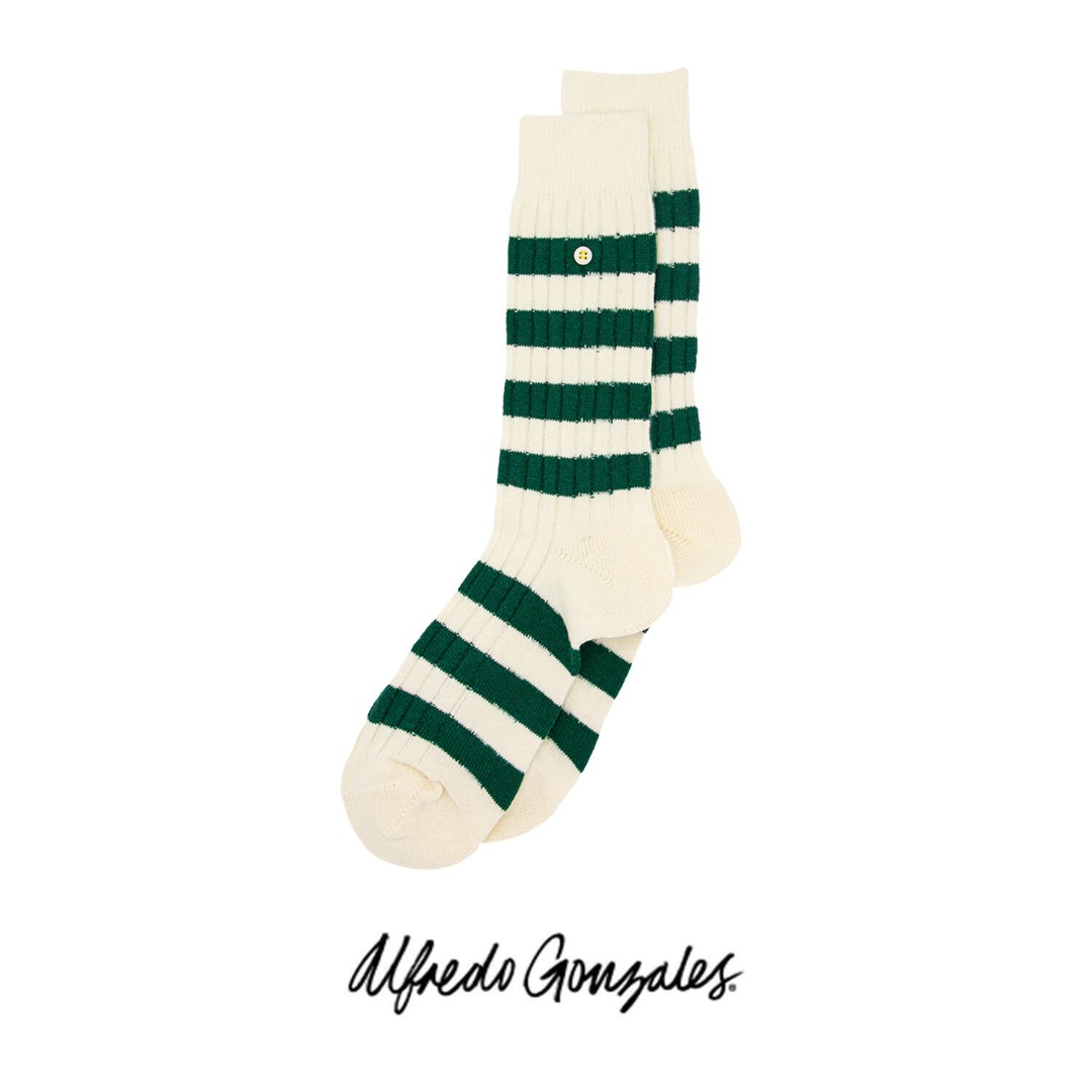 Alfredo Gonzales Merino Wool Stripes Green