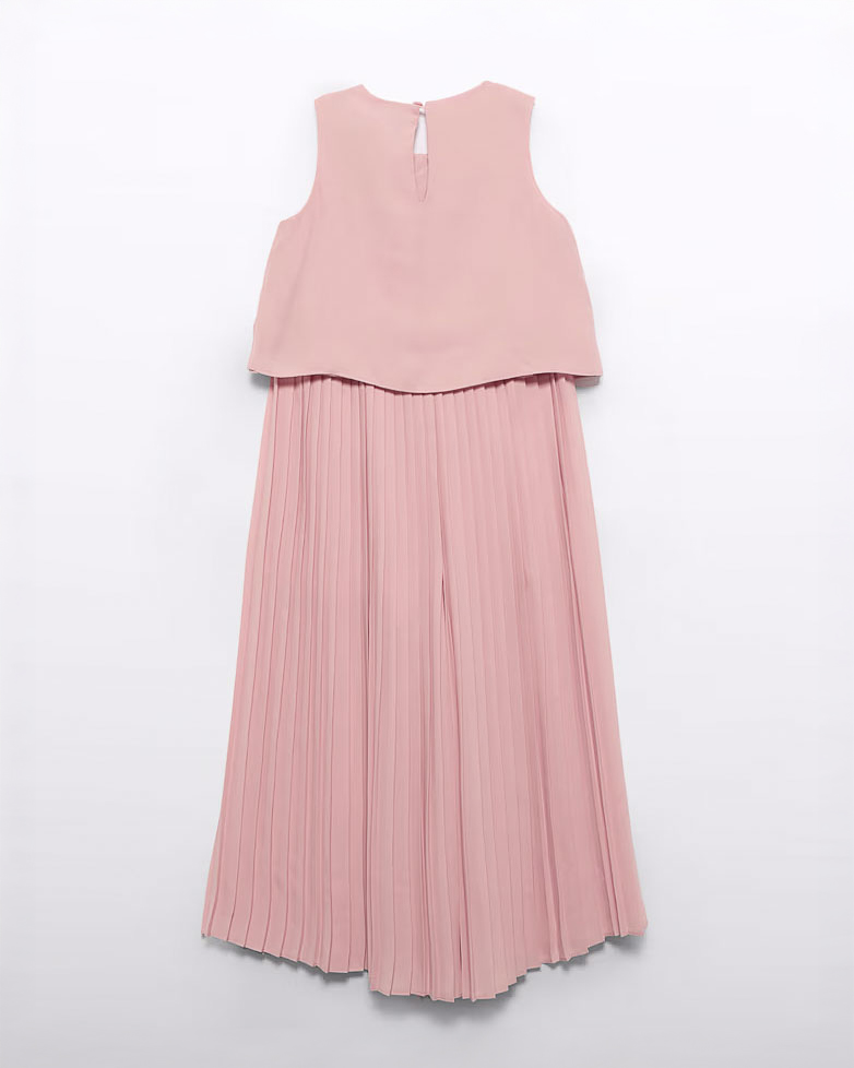 Completo rosa cipria Abel & Lula composto da blusa e pantalone plisettato image