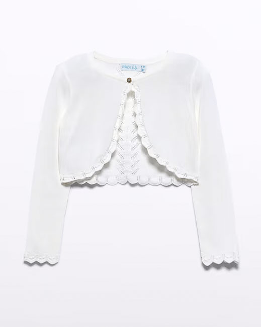 Cardigan bianco lavorato tricot in viscosa con bottone gioiello