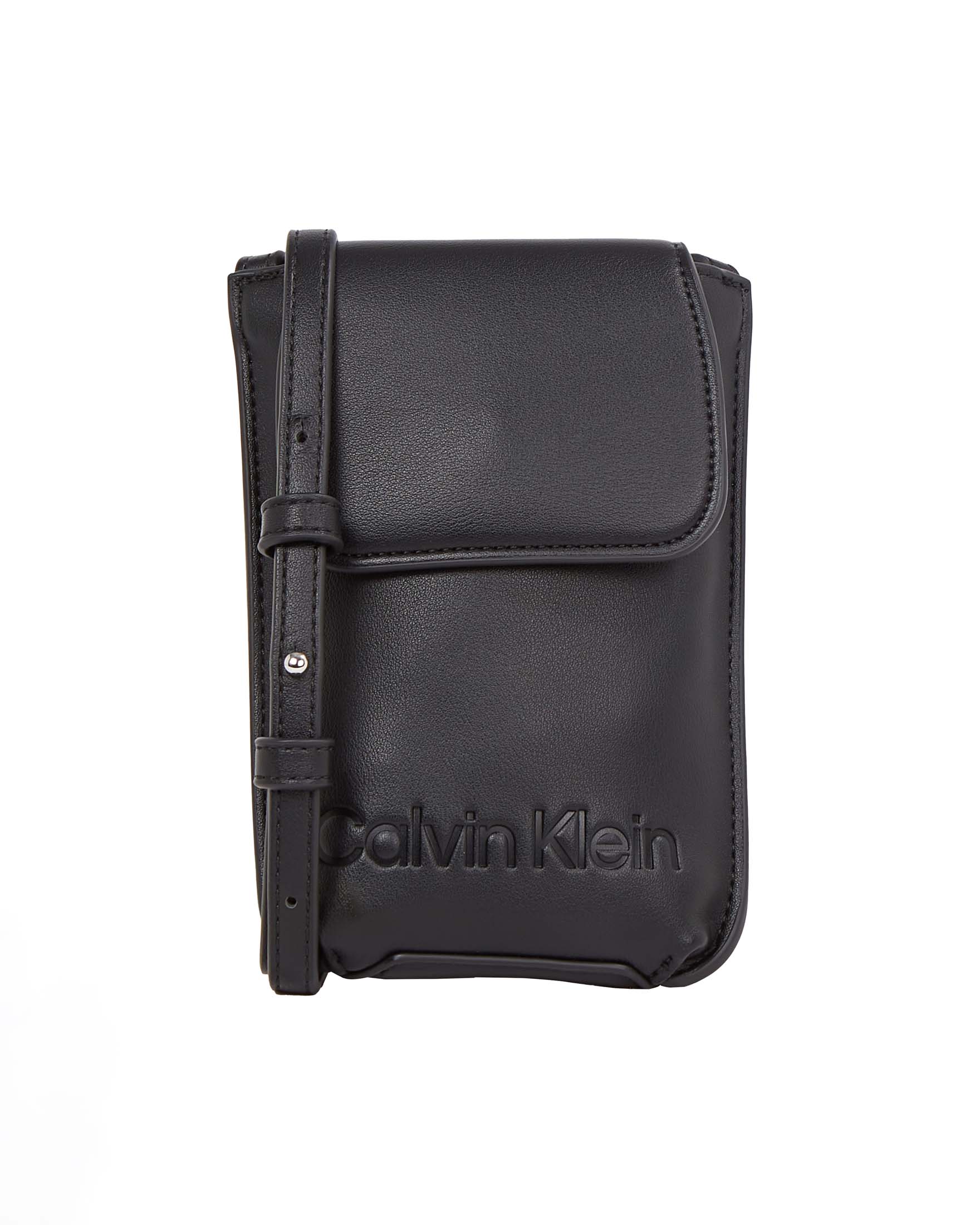Borsa Calvin Klein nera porta cellulare in ecopelle