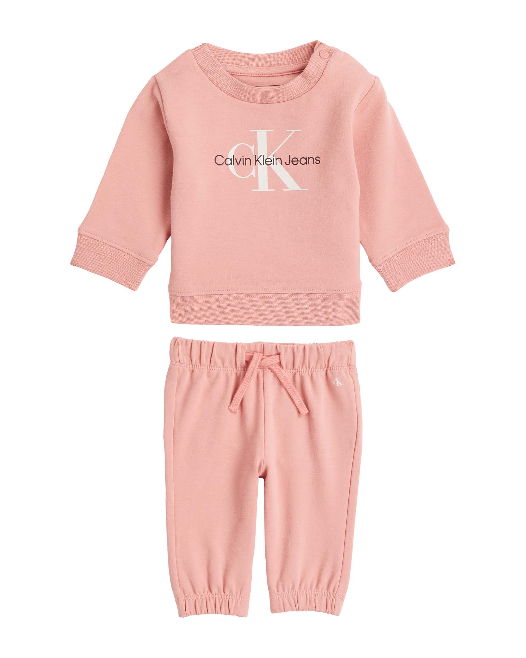 Completo felpa Calvin Klein rosa in cotone stretch
