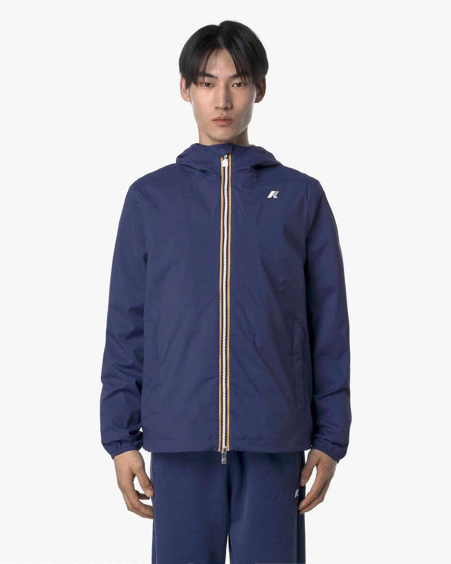 Giubbino Jack Stretch Nylon Jersey blu indaco