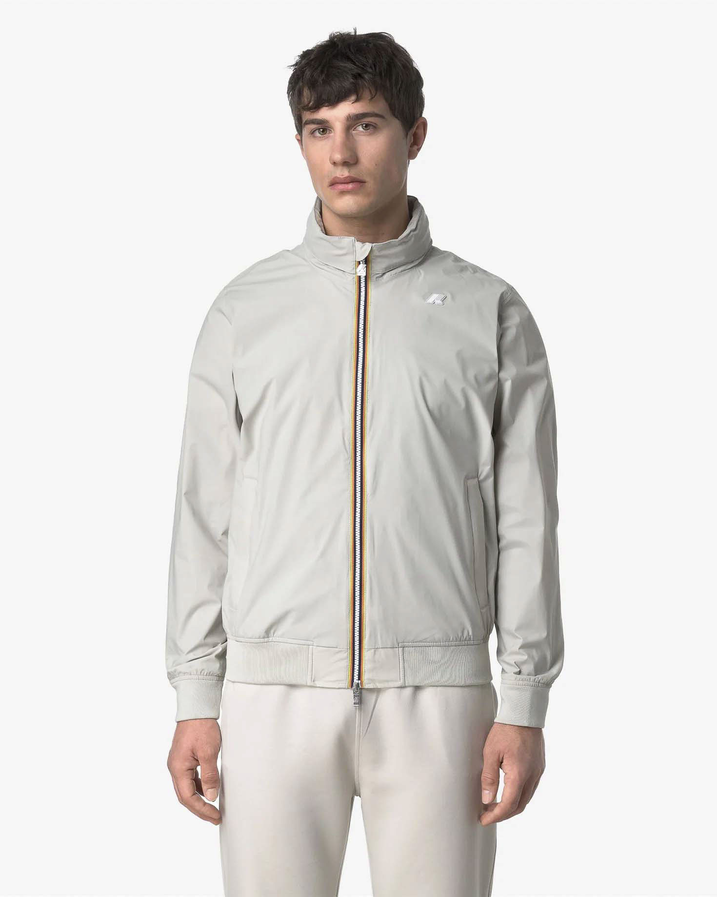 Amaury Stretch Nylon Jersey ghiaccio con cappuccio estraibile