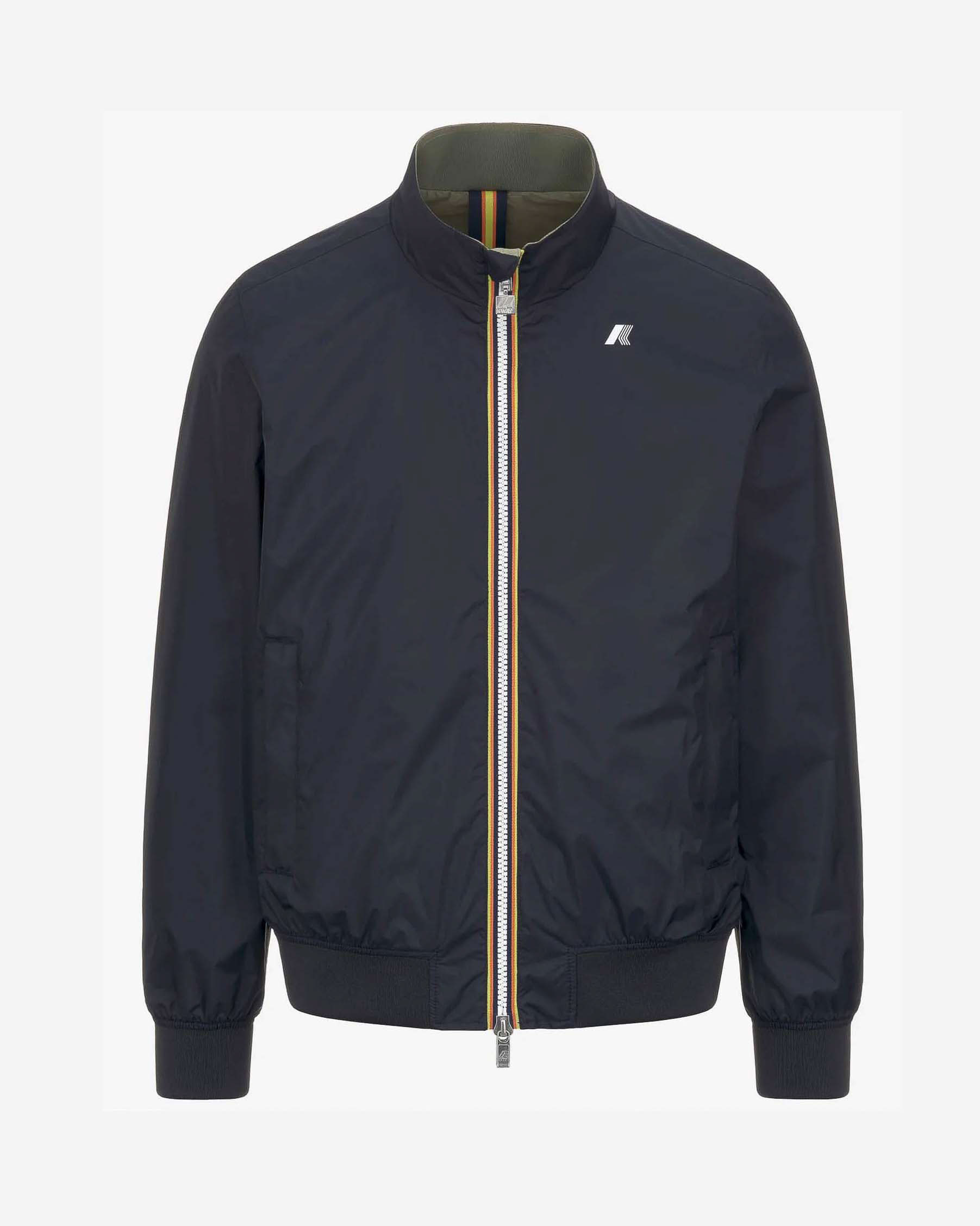 K-way — Arsene Plus.2 blu reversibile in verde militare