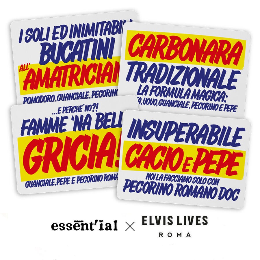 4 Tovagliette e 4 Sottobicchieri - Piatti Romani