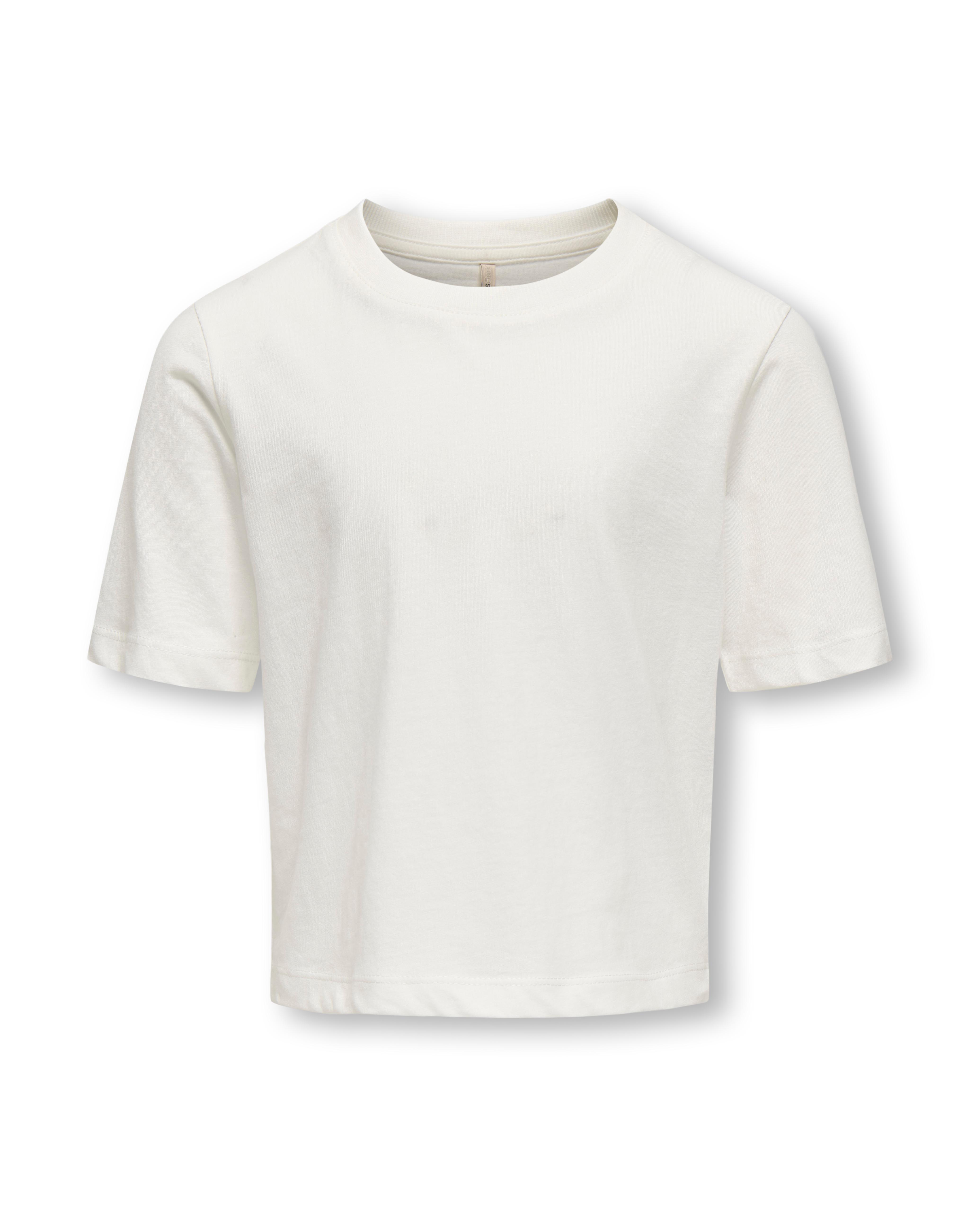 T-shirt boxy Kids Only bianca in puro cotone