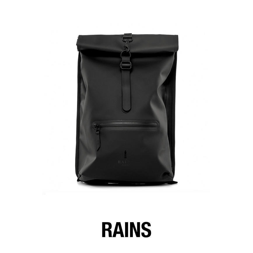 Rains Rolltop Rucksack - Black