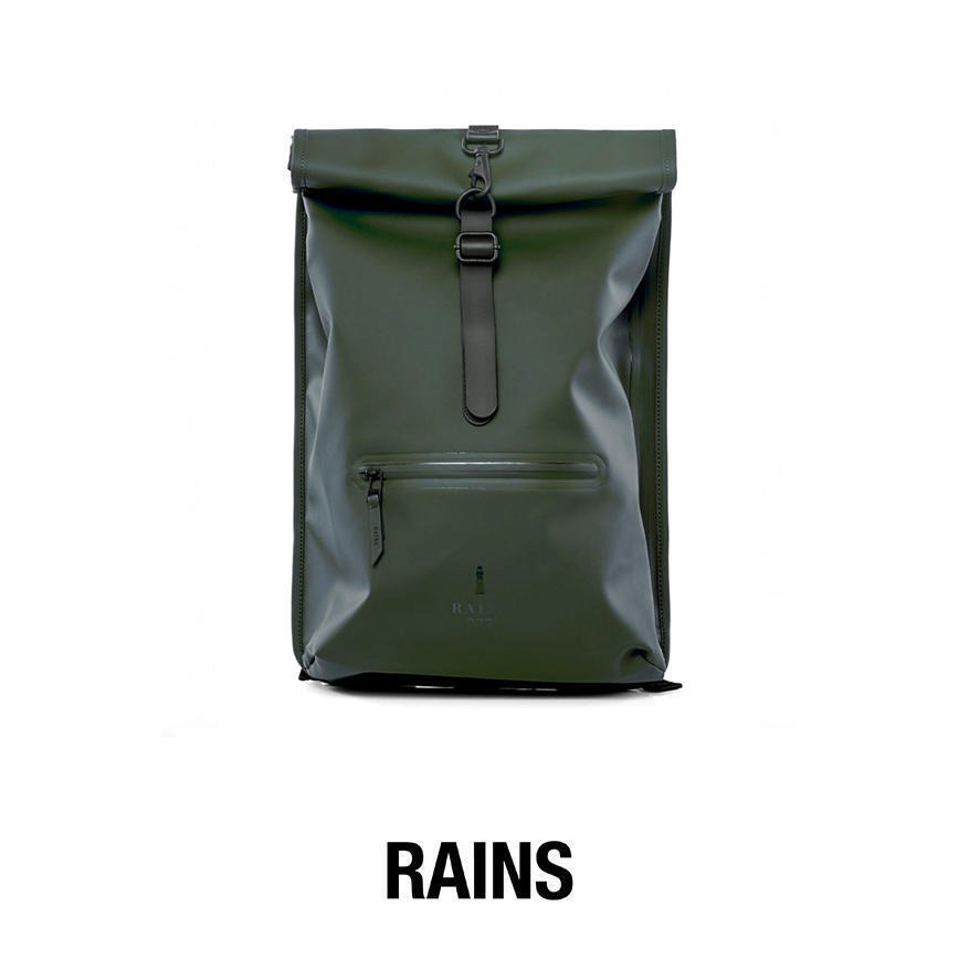 Rains Rolltop Rucksack - Green
